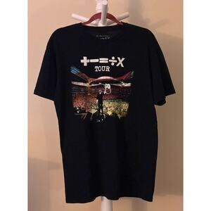 Ed Sheeran Band T-Shirt Multi-Color Mathematics Tour Graphic Unisex Music Tee L